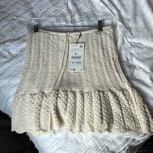 Zara crochet skirt (worn as top too)